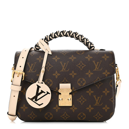 Louis Vuitton Monogram Braided Pochette Metis Creme Beige 1 of 9