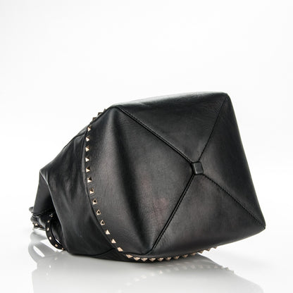 Valentino Garavani Calfskin Rockstud New Dome Bucket Tote Black 4 of 6