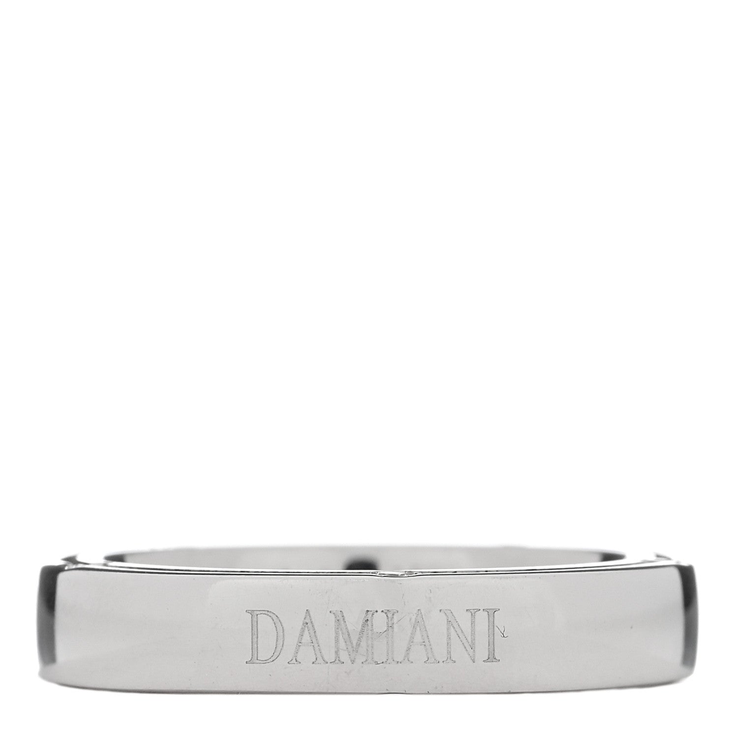 Damiani X BRAD PITT 18K White Gold Diamond D.Side Band Ring 52 6 1 of 5