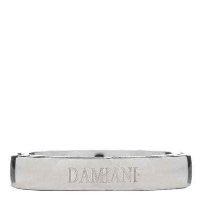 Damiani X BRAD PITT 18K White Gold Diamond D.Side Band Ring 52 6 1 of 5