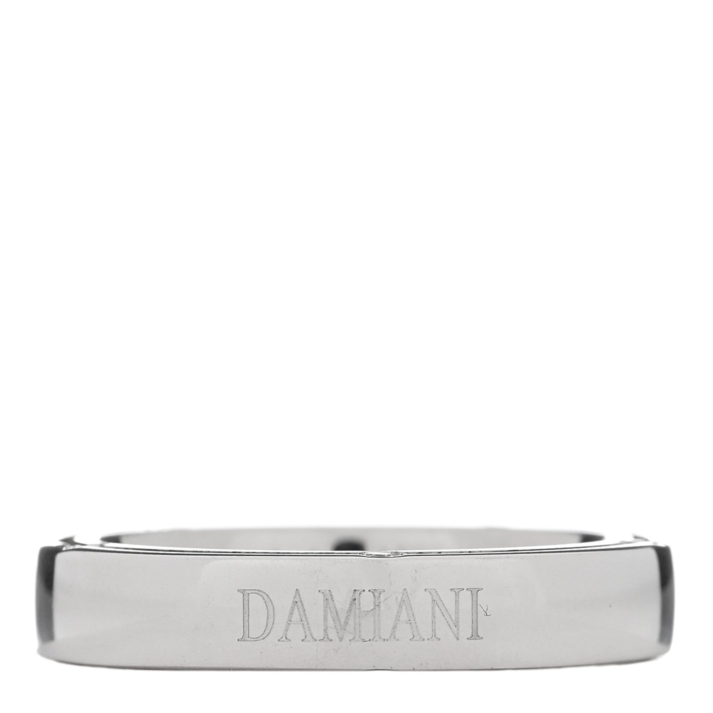 X BRAD PITT 18K White Gold Diamond D.Side Band Ring 52 6