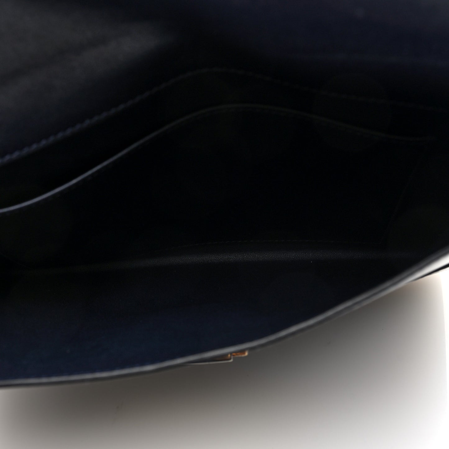 Villandry Calfskin  Cinhetic Clutch  Bleu Nuit