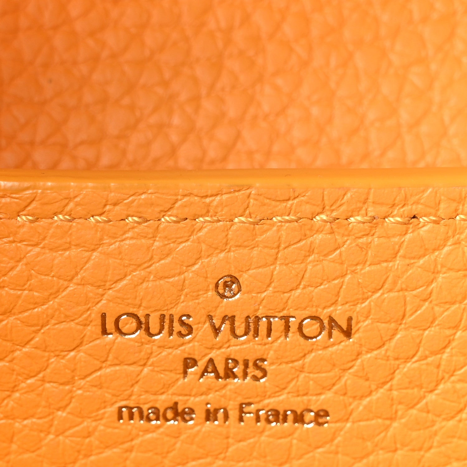 Louis Vuitton Taurillon Mini Capucines Sunbeam Yellow 6 of 9