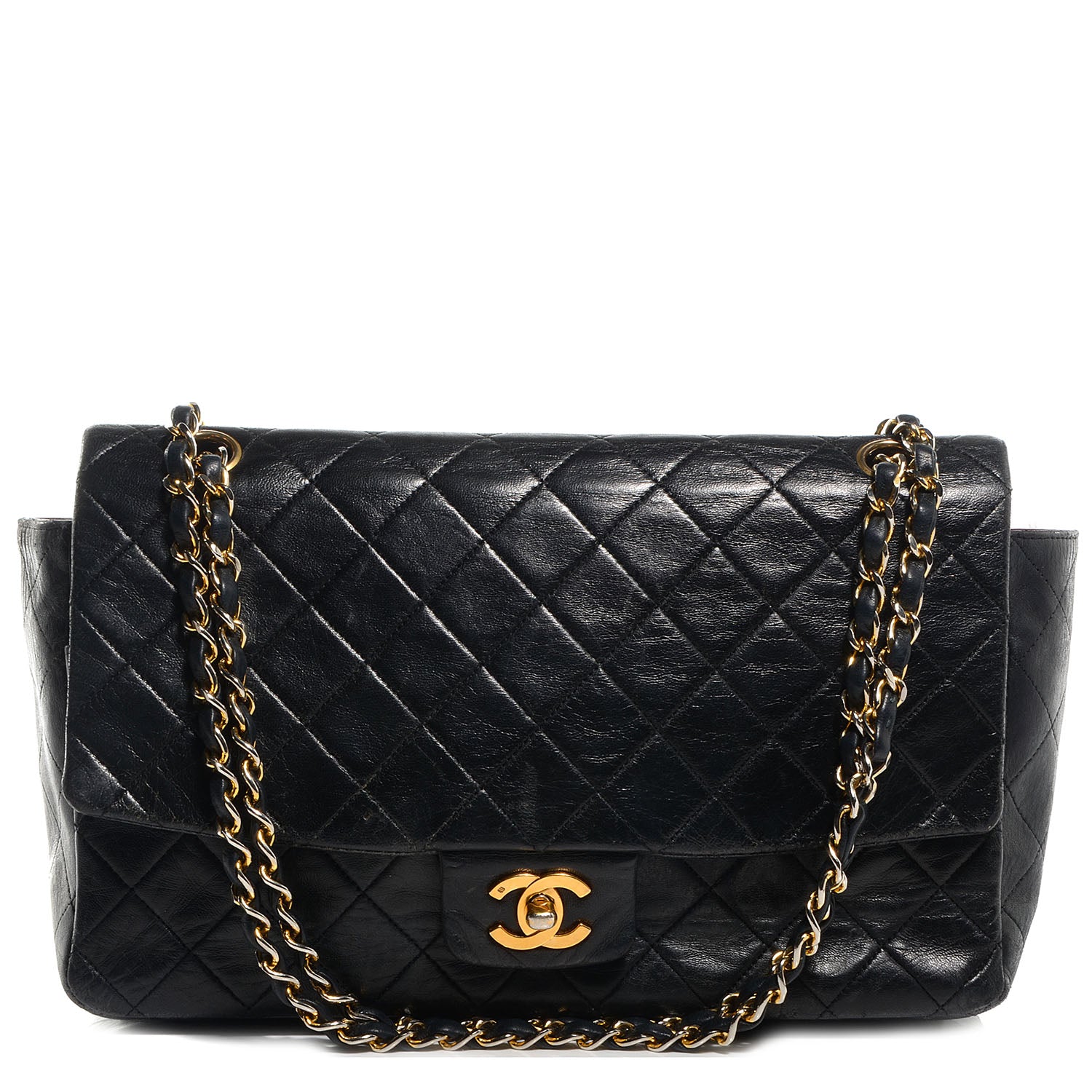 Chanel Lambskin Jumbo Single Flap Black 1 of 9