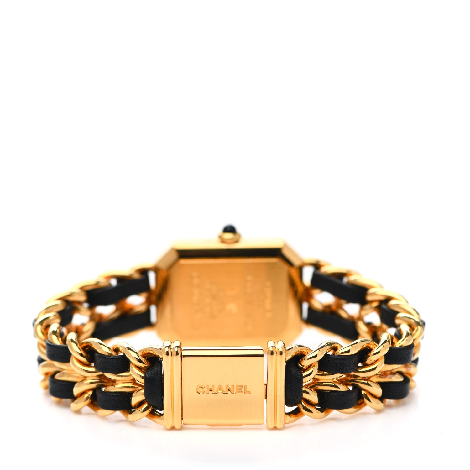 Chanel Stainless Steel Lambskin 20mm Chain Premiere Quartz Watch Gold M 3 of 4