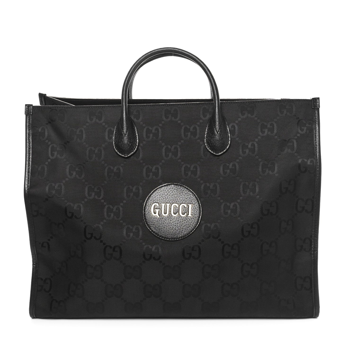 Econyl Nylon Monogram Large Off The Grid Tote Bag Black