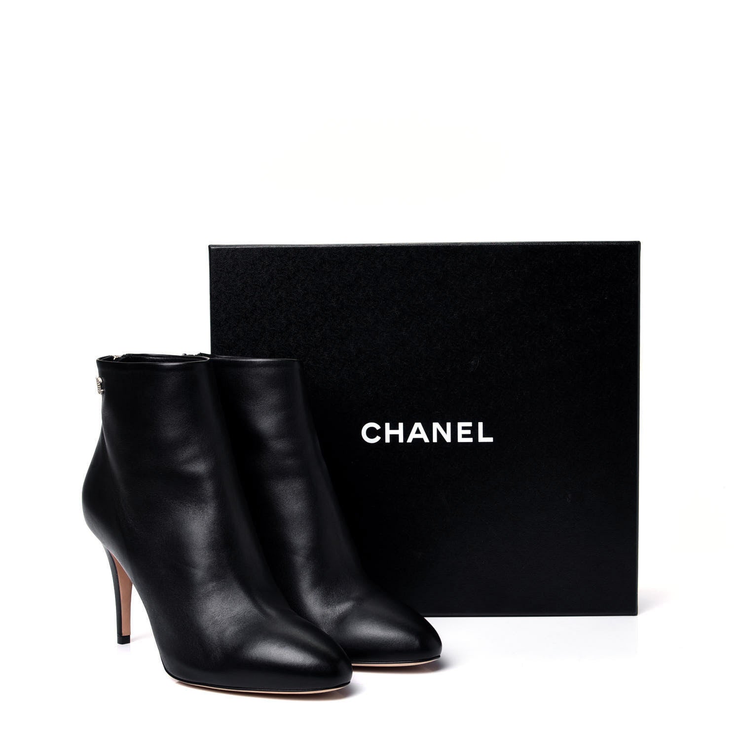 Chanel Lambskin Short Ankle Boots 39 Black 11 of 11