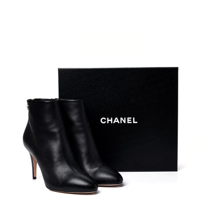 Chanel Lambskin Short Ankle Boots 39 Black 11 of 11