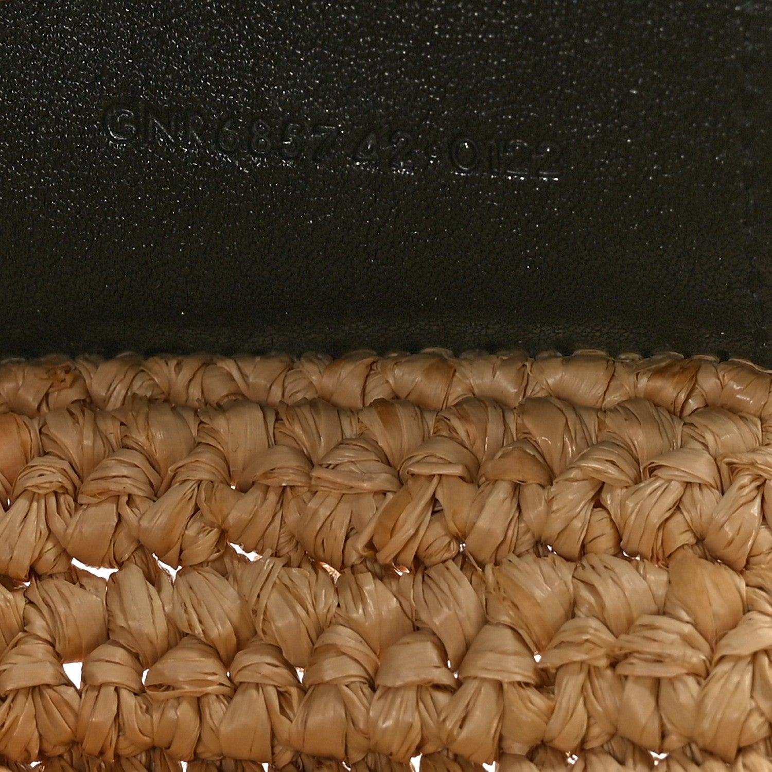 Saint Laurent Raffia Calfskin Rive Gauche Tote Naturale Black 7 of 9