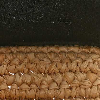 Saint Laurent Raffia Calfskin Rive Gauche Tote Naturale Black 7 of 9