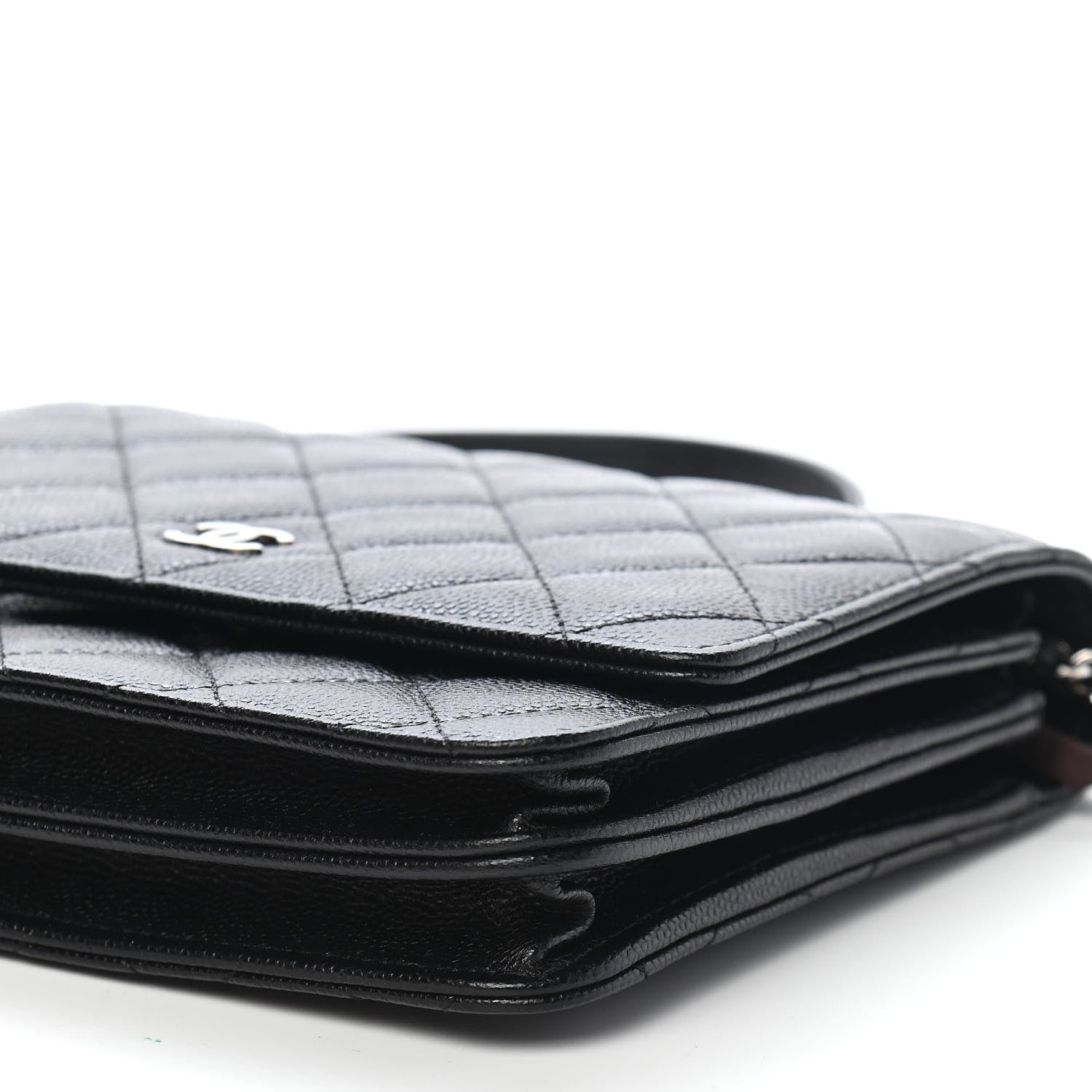 Chanel Caviar Quilted Square Wallet On Chain WOC Black 10 of 10