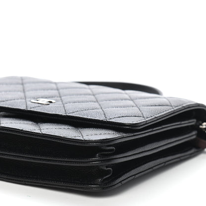 Chanel Caviar Quilted Square Wallet On Chain WOC Black 10 of 10