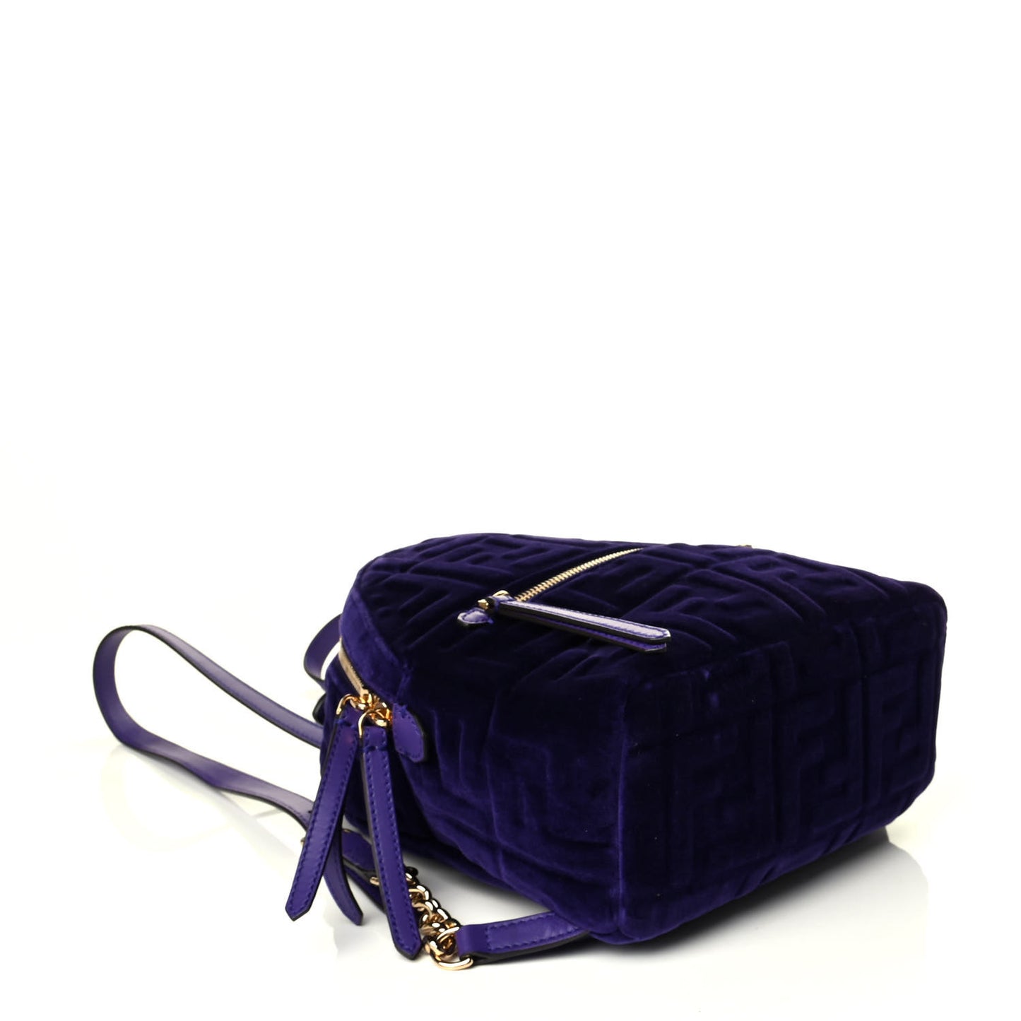 Velvet Vitello Century FF Embossed Mini Backpack Viola Plus
