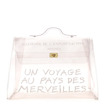 Hermes Vinyl Souvenir De L'Exposition Kelly Transparent 1 of 11