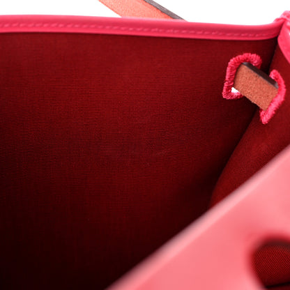 Hermes Military Toile Vache Hunter Herbag Zip 31 PM Rose Extreme Rouge Venetian Rouge Piment 12 of 18