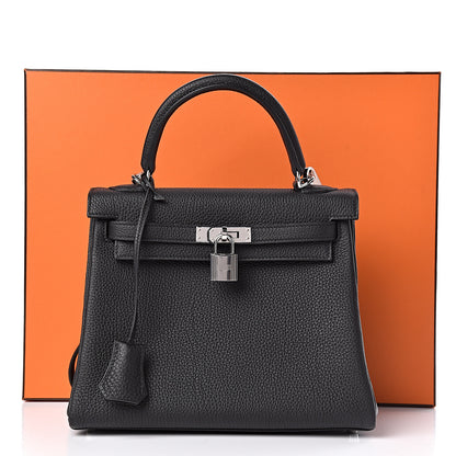 Hermes Togo Kelly Retourne 25 Black 39 of 39