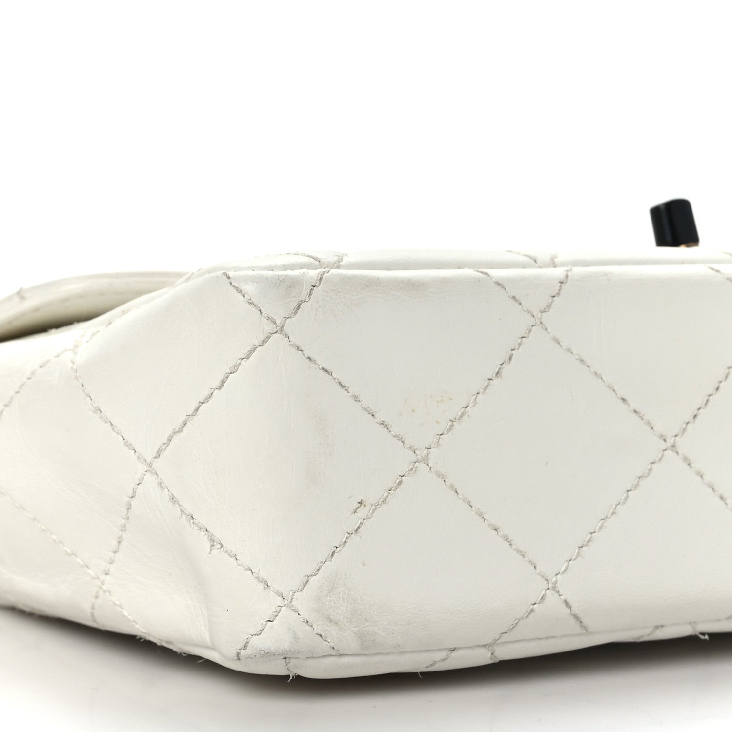 Chanel Lambskin Bekko Resin Medium Flap White 8 of 9