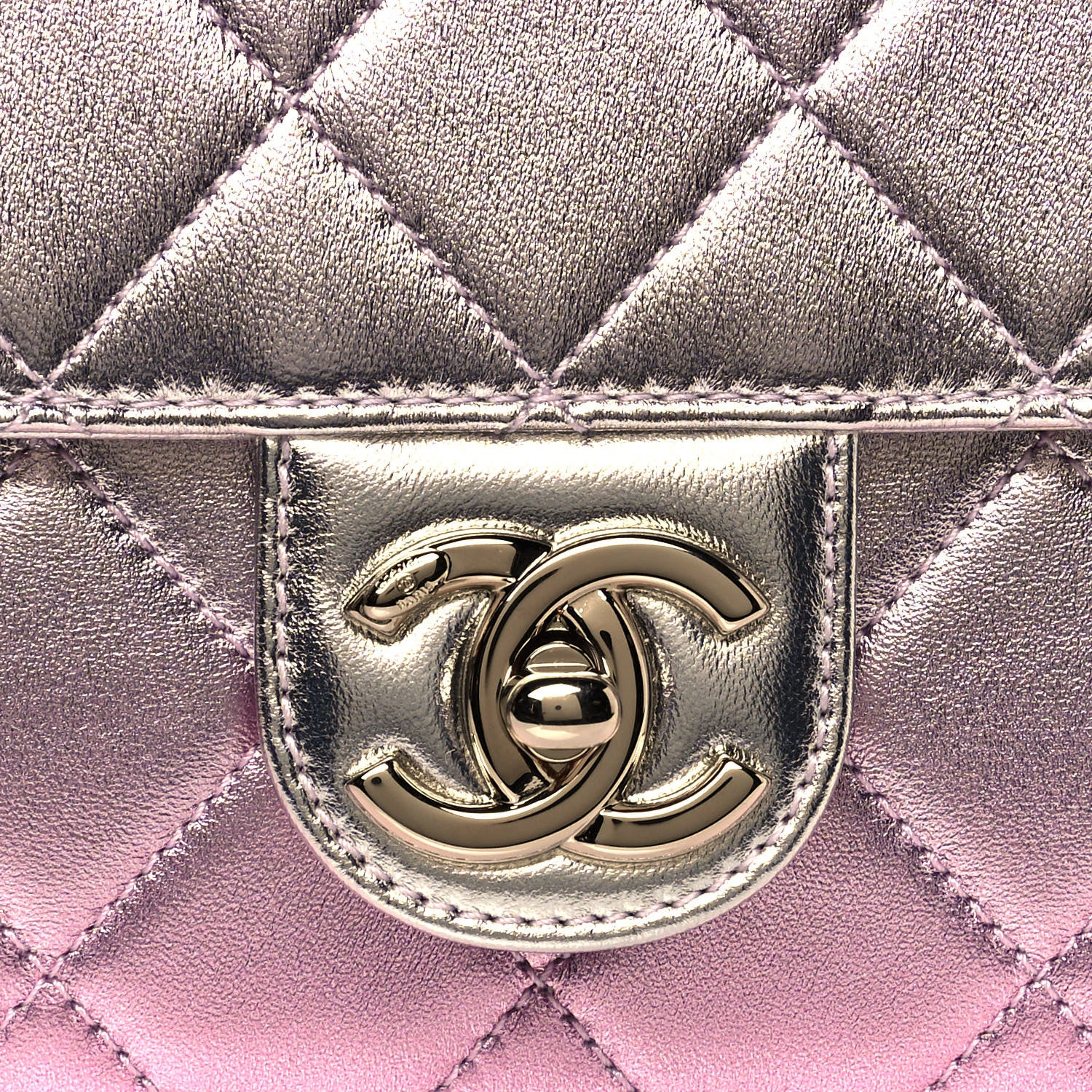 Chanel Metallic Lambskin Like A Wallet Flap Golden Pink 8 of 13