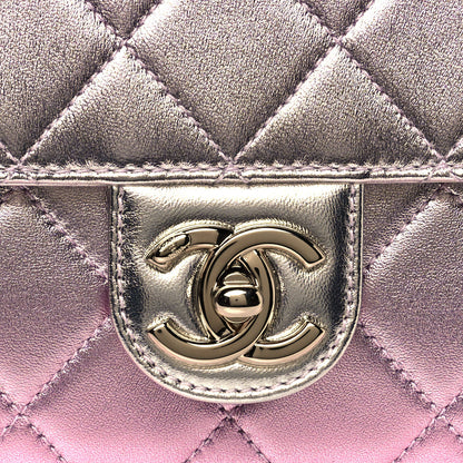 Chanel Metallic Lambskin Like A Wallet Flap Golden Pink 8 of 13