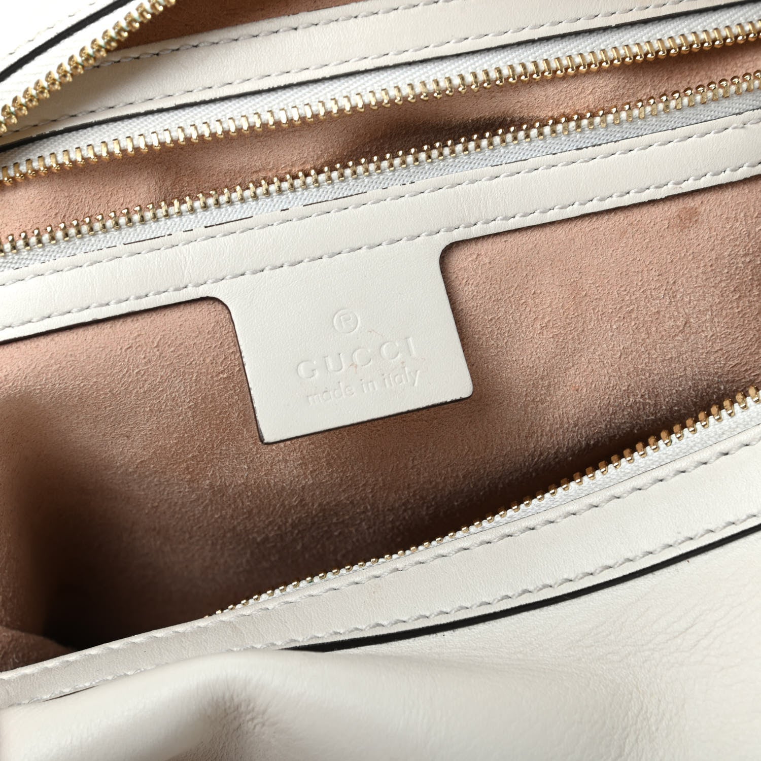 Gucci Apollo Calfskin GG Dadini Embroidered Large Hobo Mystic White 7 of 13