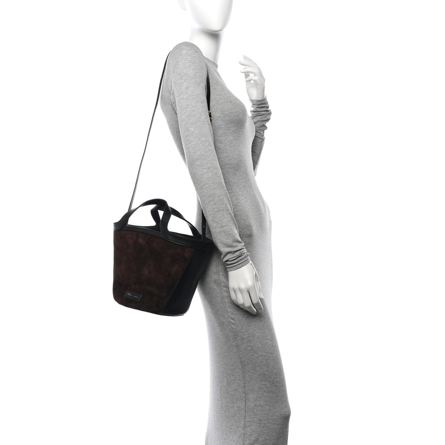 Suede Calfskin Small Nora Tote Coffee