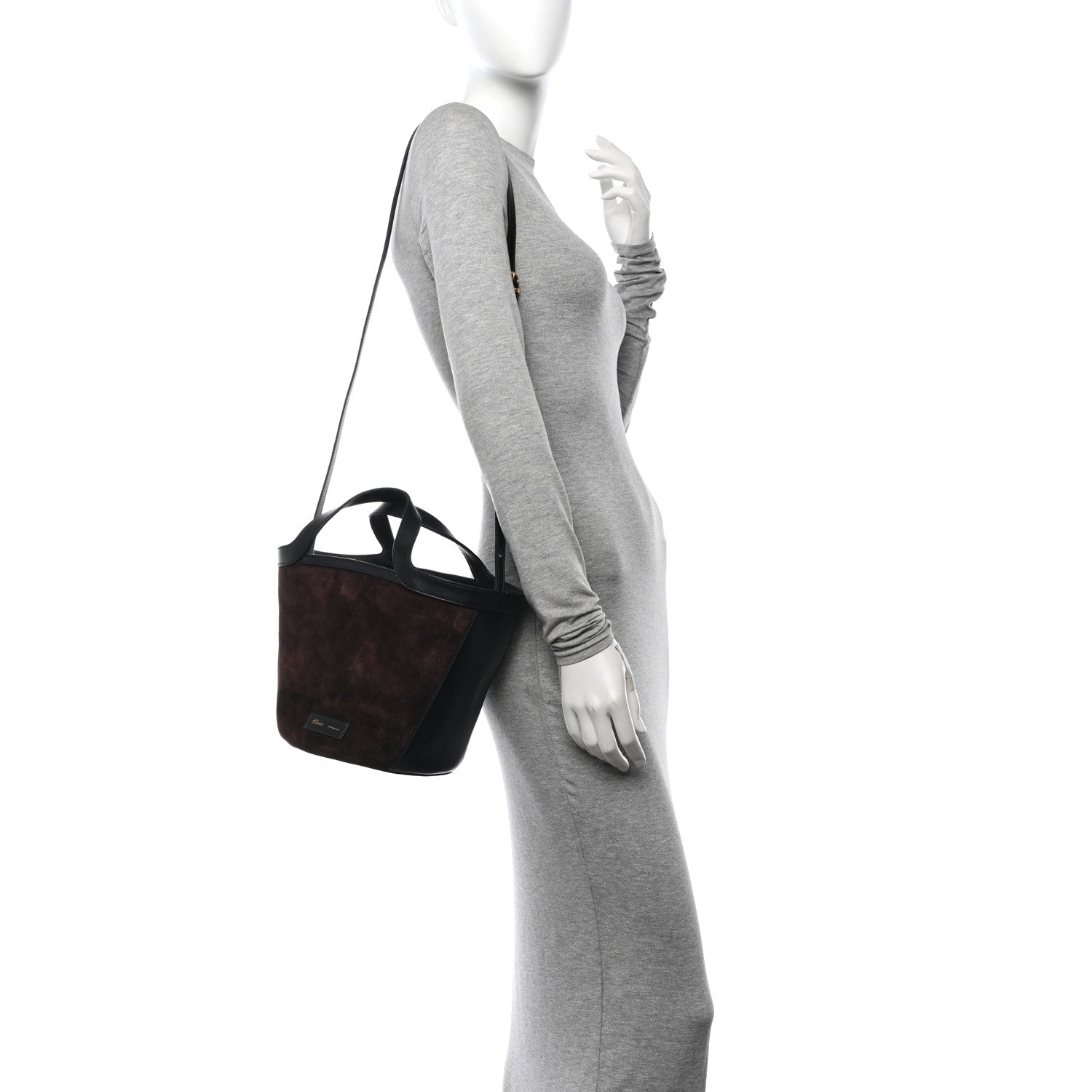 Khaite Suede Calfskin Small Nora Tote Coffee 2 of 10