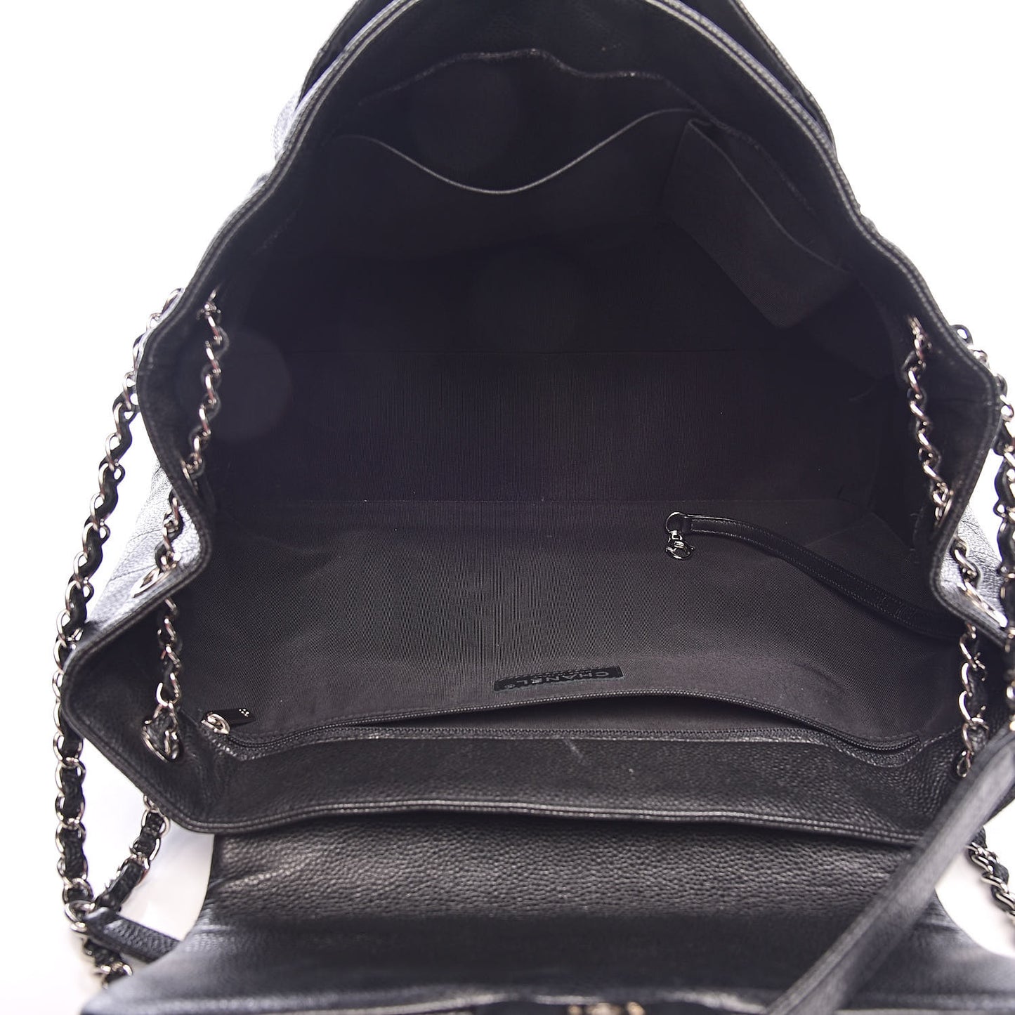 Caviar Quilted Flap Tote Black