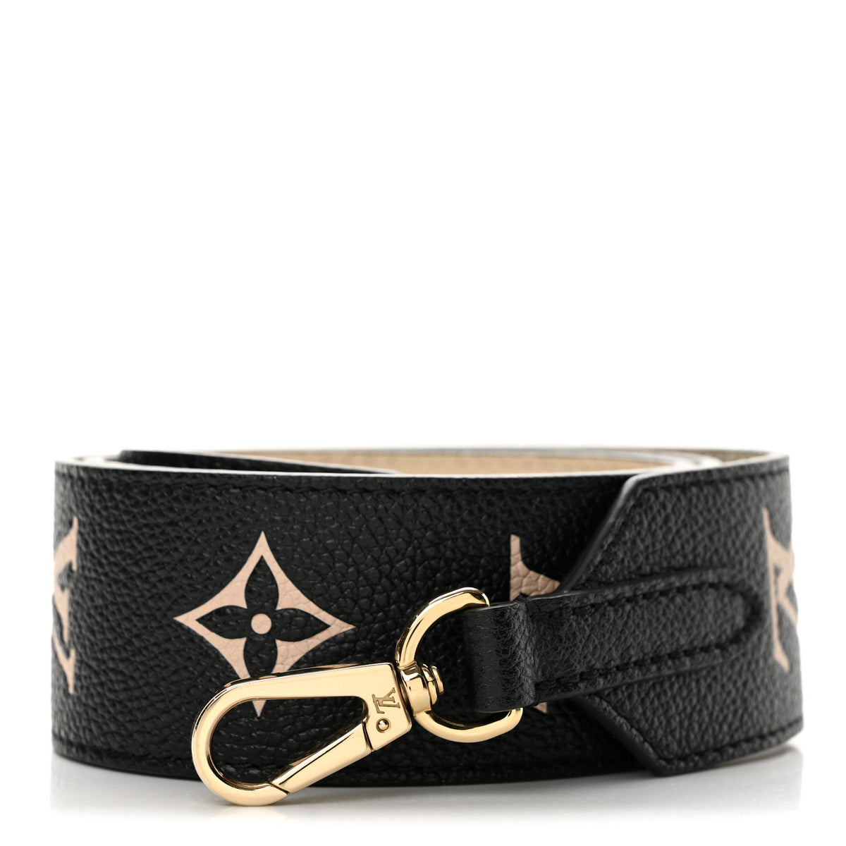 Louis Vuitton Empreinte Monogram Bandouliere Shoulder Strap Black Beige 1 of 7
