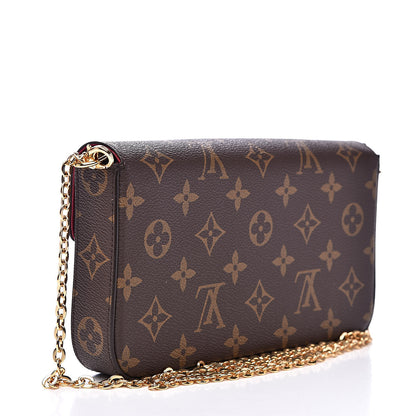 Louis Vuitton Monogram Pochette Felicie Chain Wallet Fuchsia 3 of 13