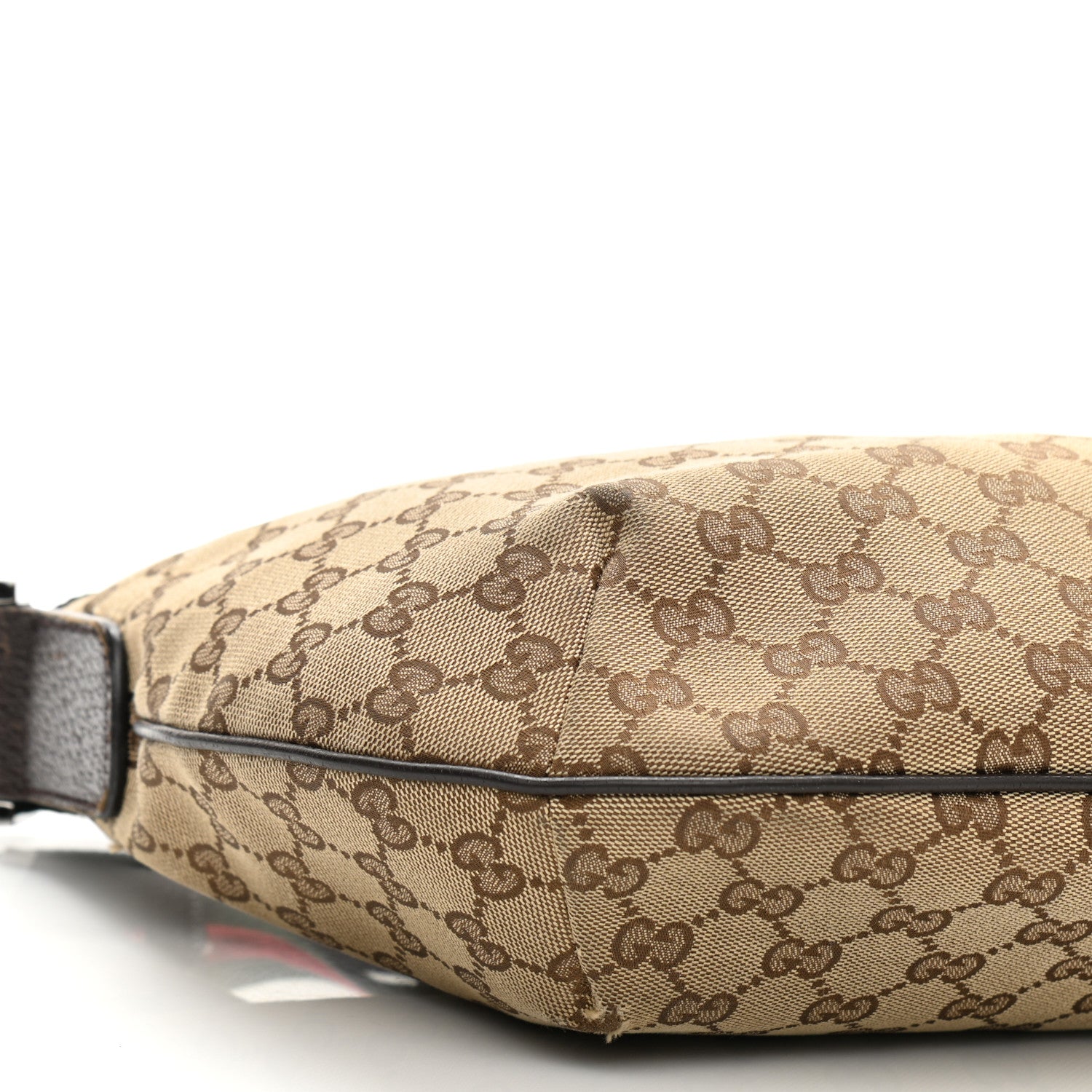 Gucci Monogram Web Medium Half Moon Hobo Dark Brown 9 of 11