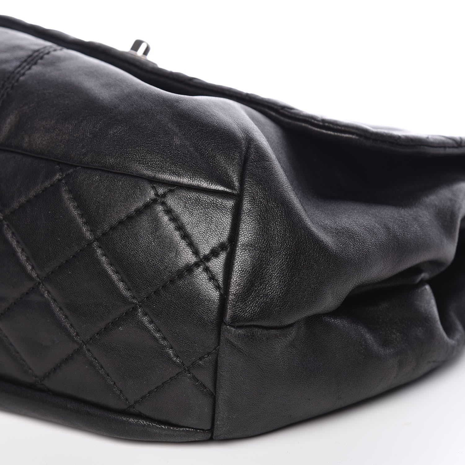 Chanel Shiny Lambskin Quilted Medium Trianon Messenger Flap Black 12 of 12