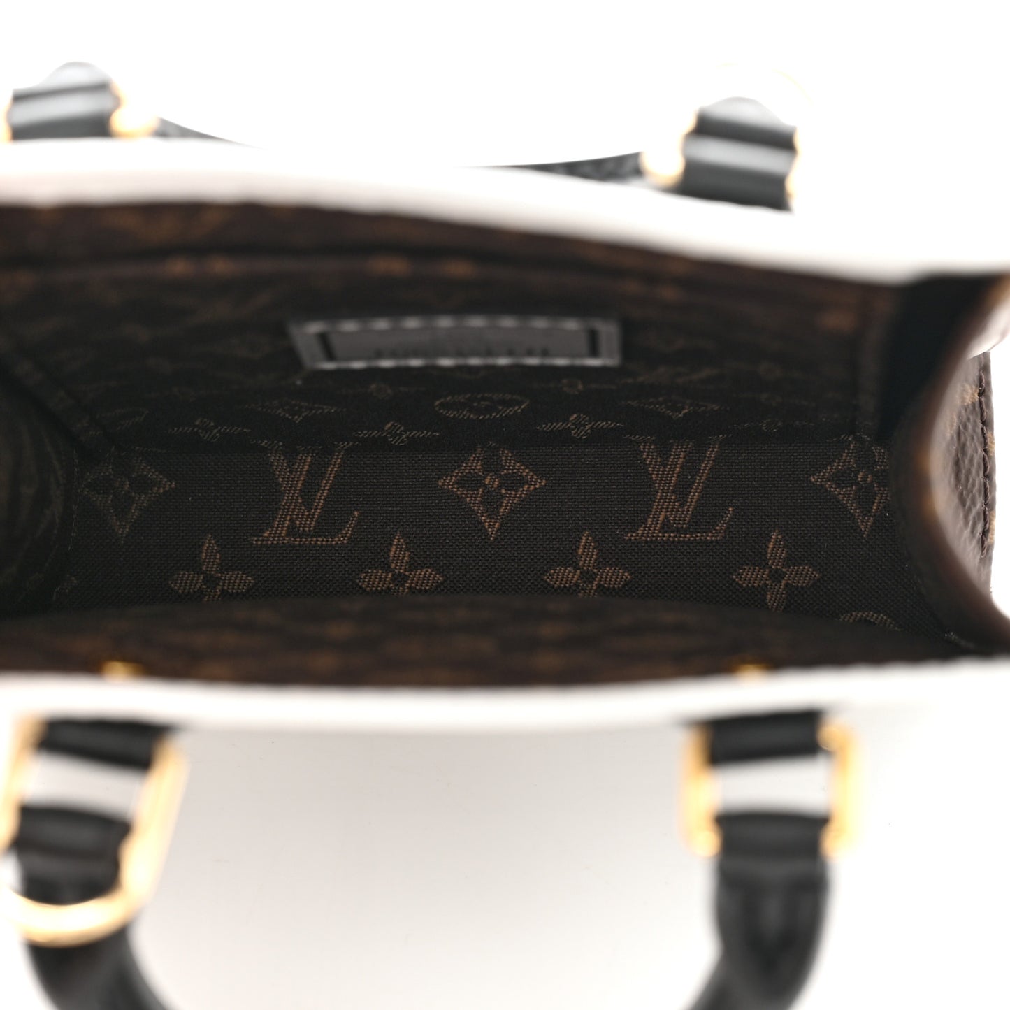 X FORNASETTI Calfskin Architettura Petit Sac Plat Black White