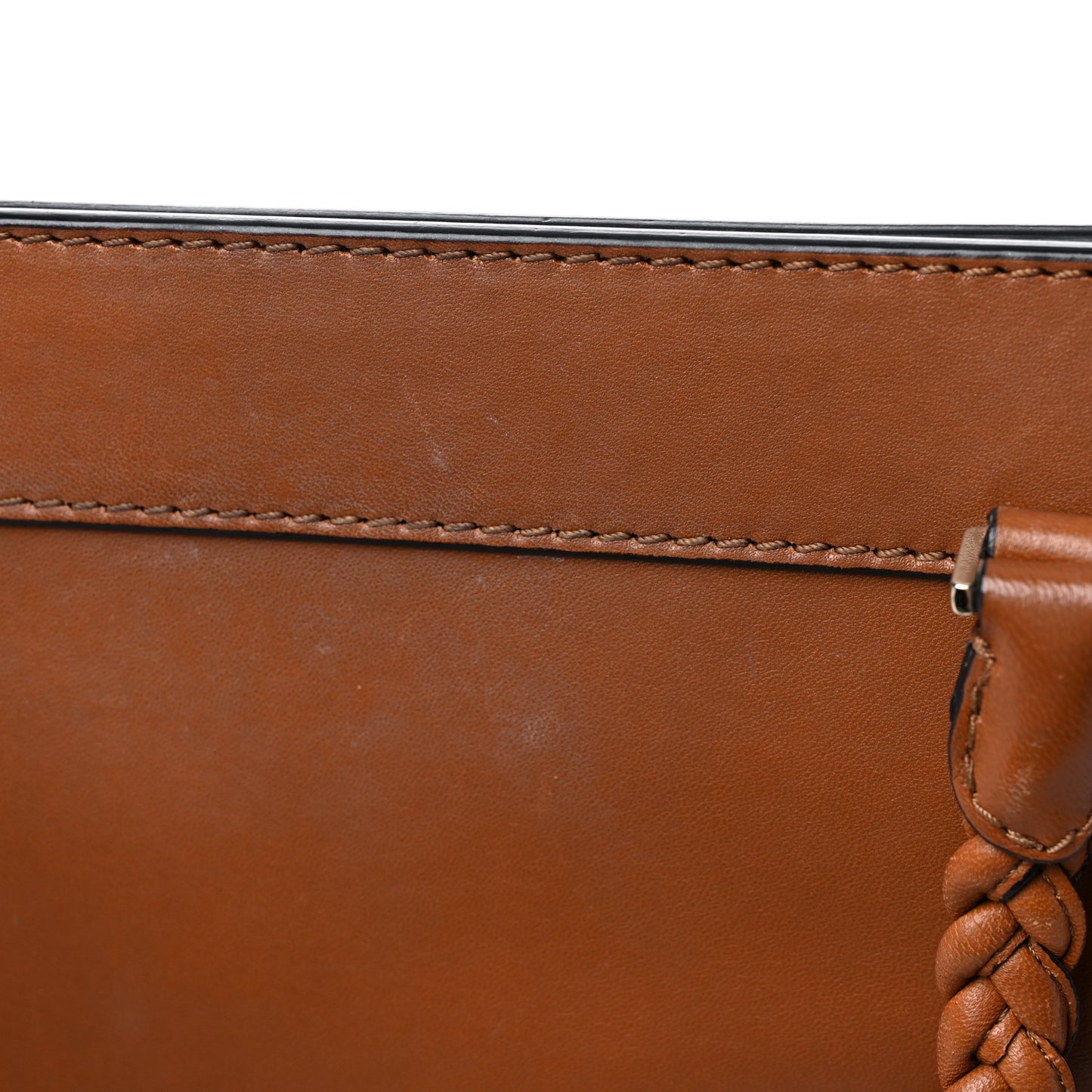 Vitello Lace Demetra Satchel Cognac