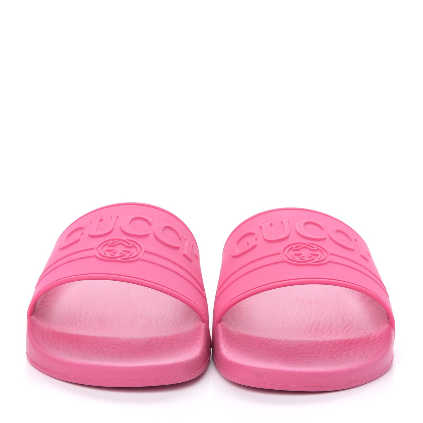 Rubber Logo Stamped Mens Slide Sandals 11 Fuchsia