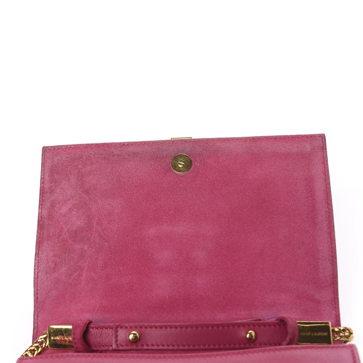 Calfskin Small Classic Y Satchel Fuchsia