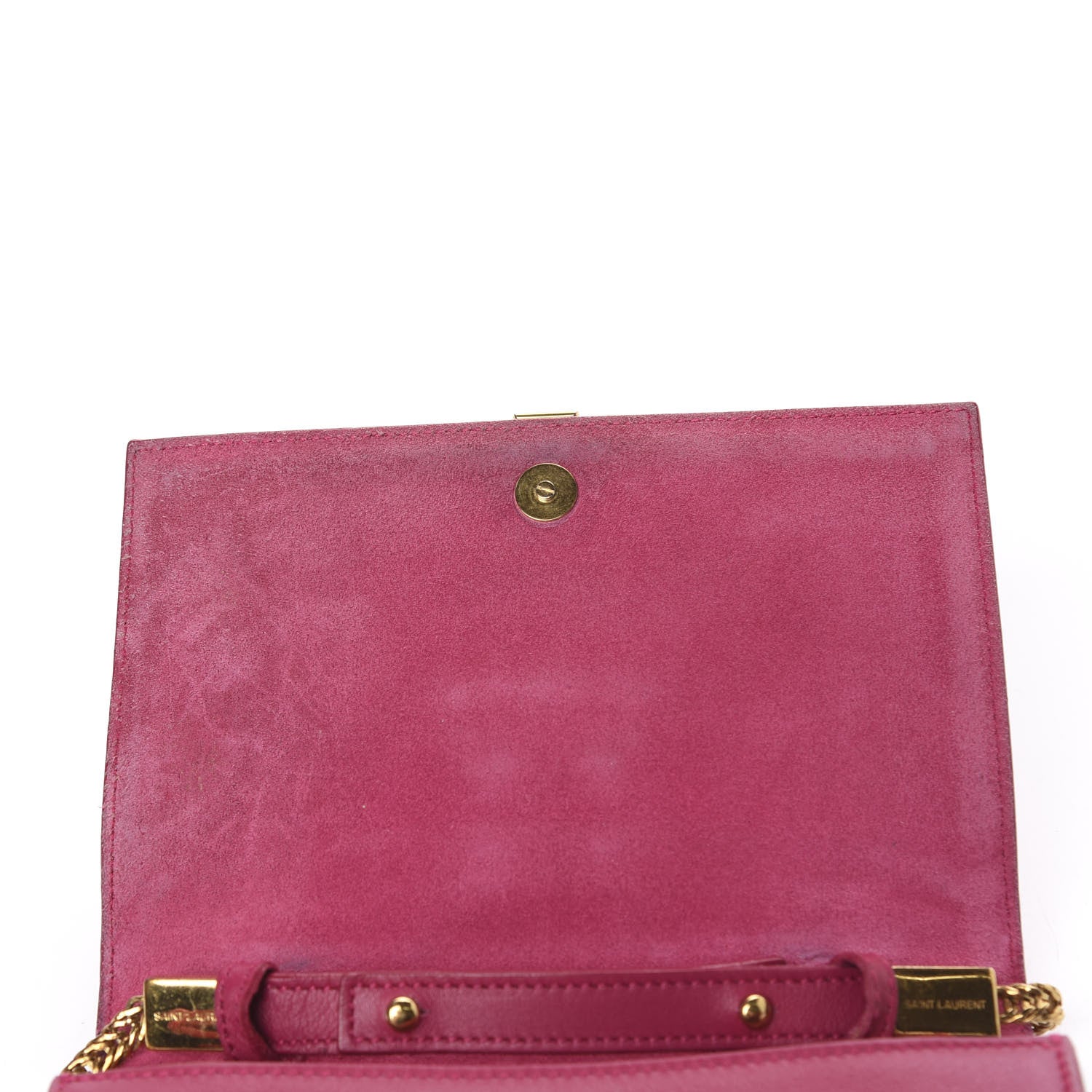 Saint Laurent Calfskin Small Classic Y Satchel Fuchsia 16 of 17