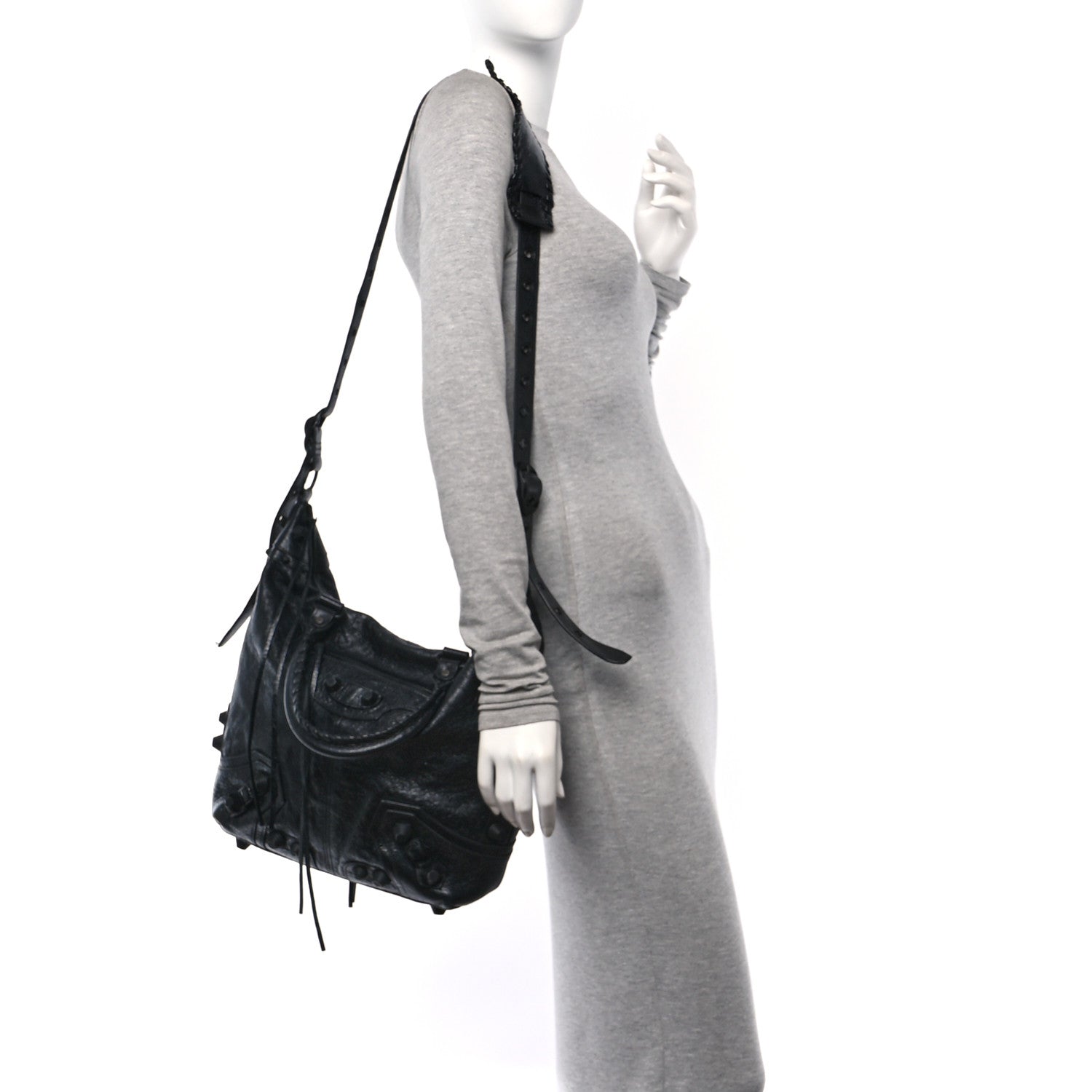 Balenciaga Agneau Arena Medium Le Cagole Tote Bag Black 2 of 12