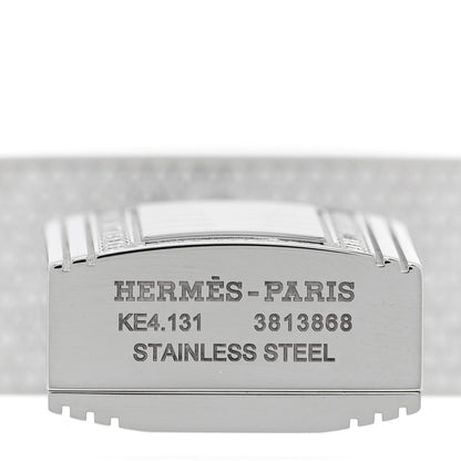 Hermes Stainless Steel Diamond Pave 16mm Kelly Quartz Watch 4 of 5