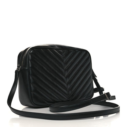 Saint Laurent Calfskin Matelasse Monogram Lou Camera Bag Black 3 of 9