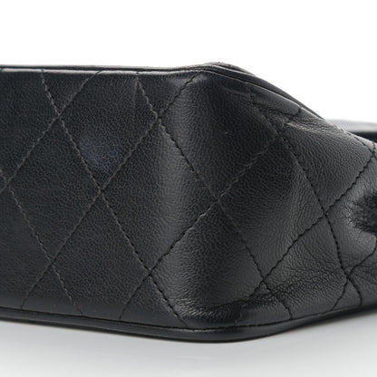 Chanel Lambskin Diamond Stitch Envelope Single Flap Black 9 of 12