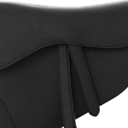 Christian Dior Grained Calfskin Saddle Bag Black 8 of 11