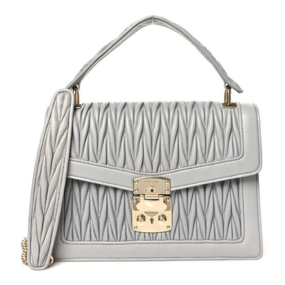 Miu Miu Nappa Confidential Matelasse Top Handle Nube 1 of 10