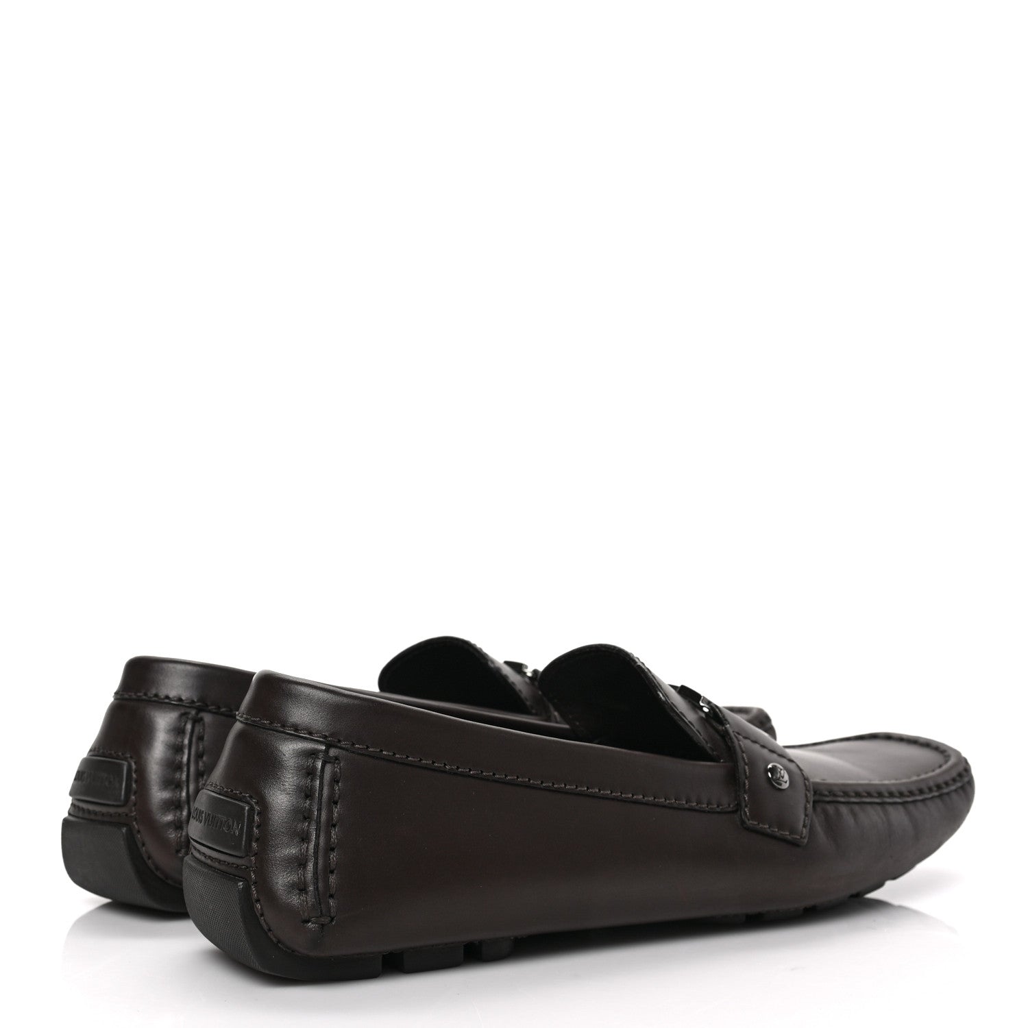 Louis Vuitton Calfskin Mens Monte Carlo Car Shoe Moccasin Loafers 8.5 Brown 4 of 9