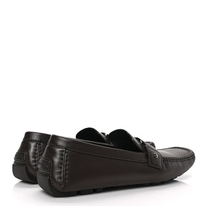 Louis Vuitton Calfskin Mens Monte Carlo Car Shoe Moccasin Loafers 8.5 Brown 4 of 9