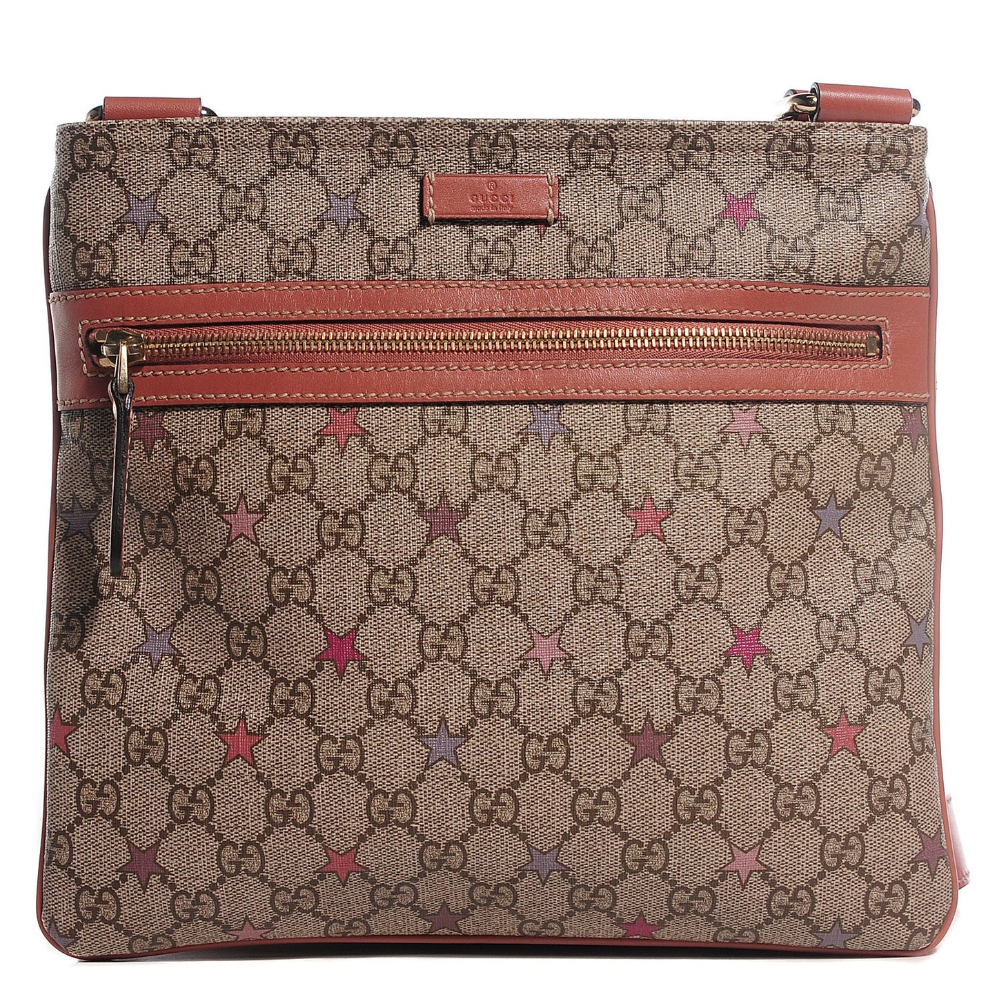 GG Supreme Stars Small Flat Messenger Bag Pink