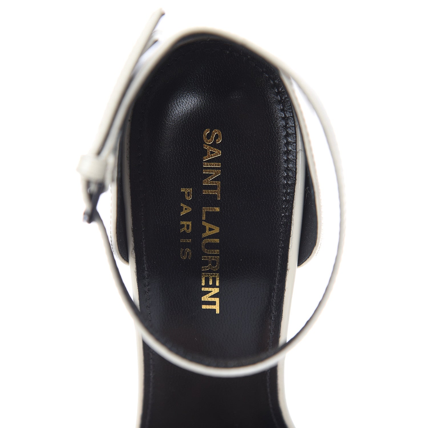 Saint Laurent Patent Calfskin Opyum Sandals 38 Neutro 7 of 8