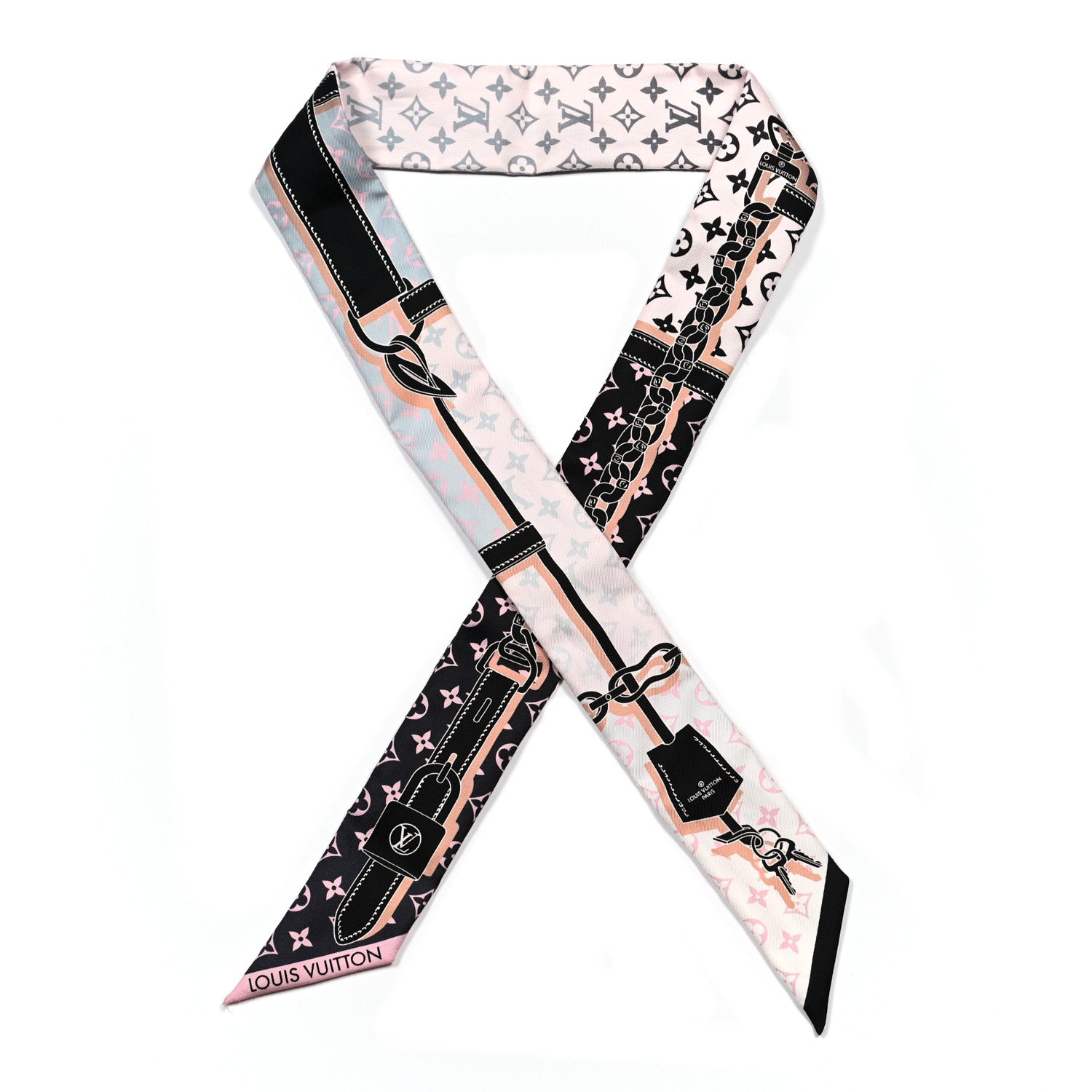 Louis Vuitton Silk Monogram Rising Confidential BB Bandeau Black Rose 1 of 3