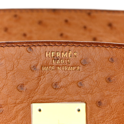 Hermes Ostrich Birkin 35 Gold 5 of 9