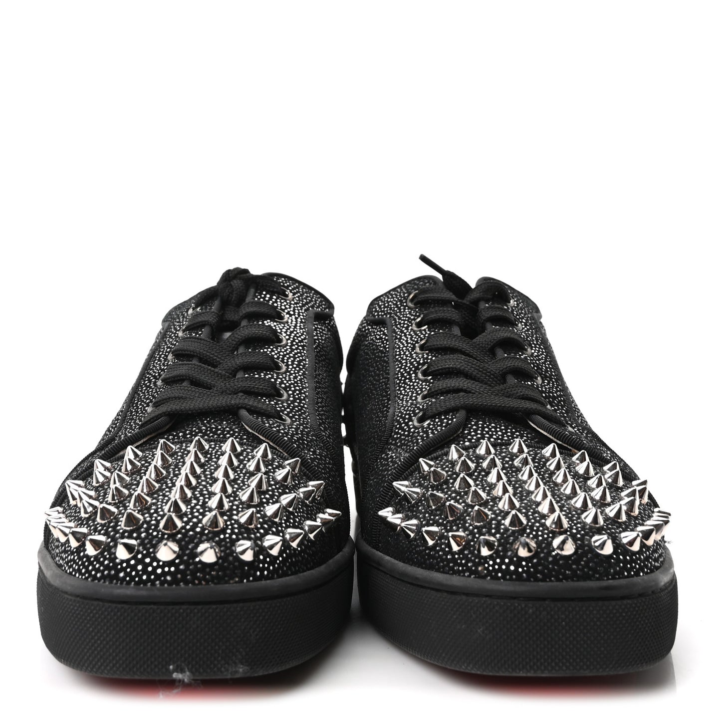 Calfskin Mens Louis Junior Spikes Orlato Flat Sneakers 45.5 Black Version Multi
