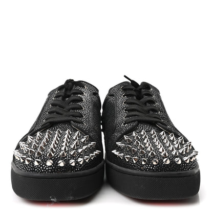 Christian Louboutin Calfskin Mens Louis Junior Spikes Orlato Flat Sneakers 45.5 Black Version Multi 3 of 10